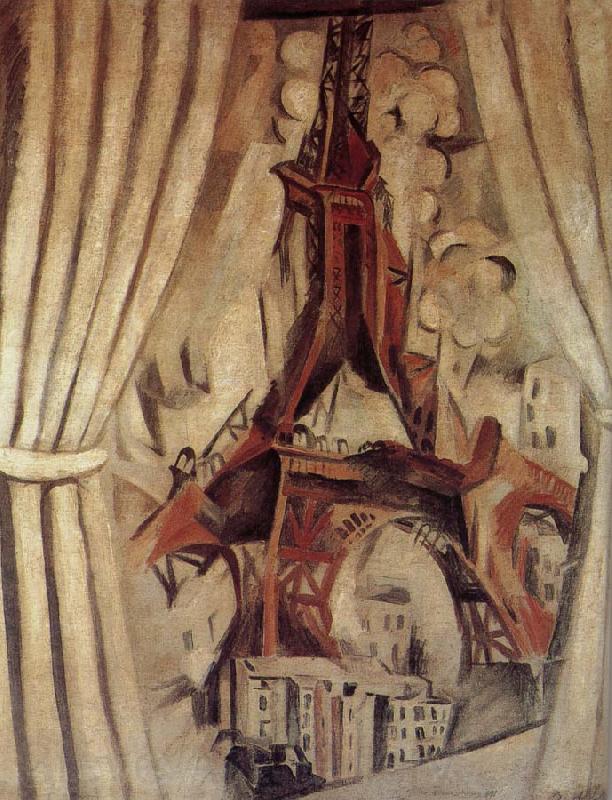 Delaunay, Robert Eiffel Tower  in front of Curtain